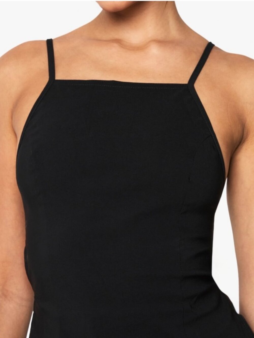 Zara Black Halter Neck Tie-back Crop Top
